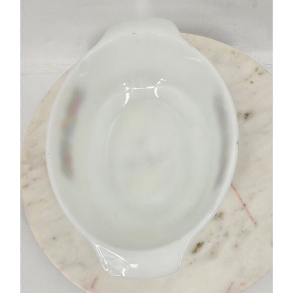 Vintage Anchor Hocking Fire-King Style Milk Glass Casserole Dish - Picture 5 of 8